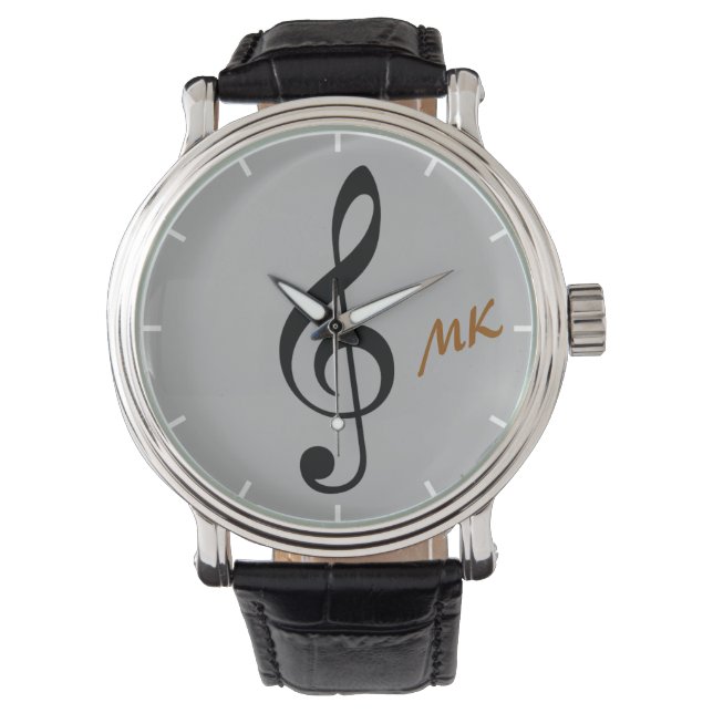 Montre note de musique d'heure de la clef de triage (devant)