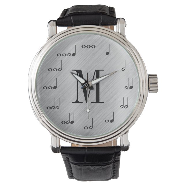 Montre Note musicale Monogram personnalisée (devant)