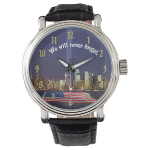 Montre Nous n'oublierons jamais l'hommage 9-11