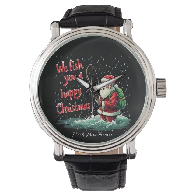 Montre Nous vous pêchons un joyeux festif de Noël (devant)