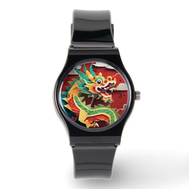 Montre Nouvel An chinois mignon Dragon Zodiac Anniversair (Recto)