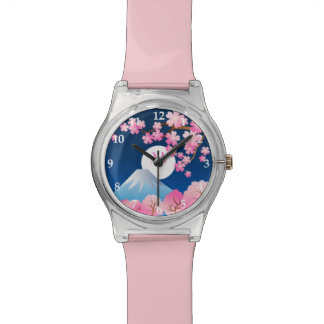 Montre Nuit Sakura du Japon de ressort de fleurs de