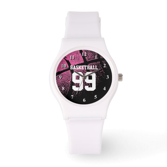 Montre numérique de maillot de basket pour filles  (Recto)