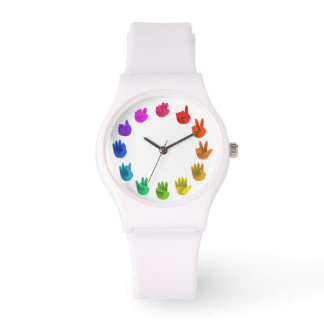 Montre Numéros de langue des signes de la roue de couleur