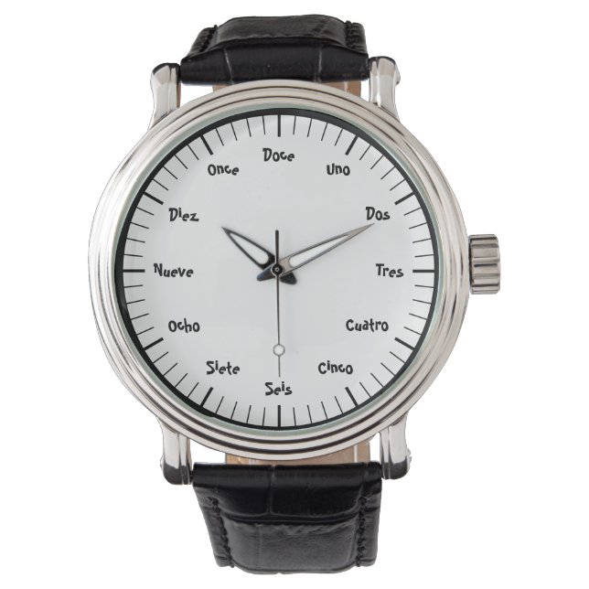 Montre Numéros de lettre espagnole (devant)