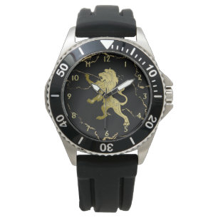 Montre Numéros de Lion Royal Black and Gold Mable