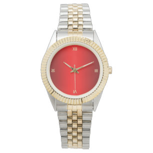 Montre Numéros d'or rouge