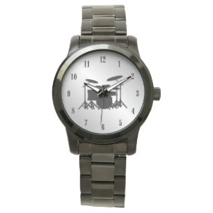 Montre Numéros noirs de l'ensemble de tambour