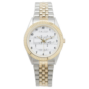 Montre Numéros noirs de musique de feuille