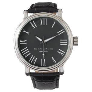 Montre Numéros romains modernes simples personnalisés