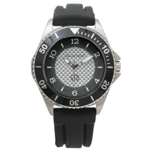 Montre Numérotation personnalisée en fibre de carbone