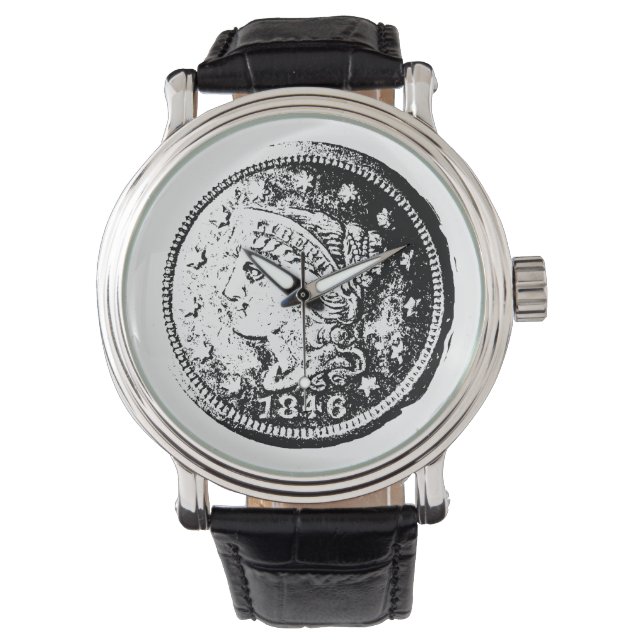 Montre Numismatique idée cadeau, collectionneurs de pièce (devant)
