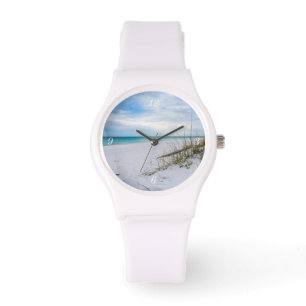 Montre Oats De Mer Et Sable Blanc Regarder Matin