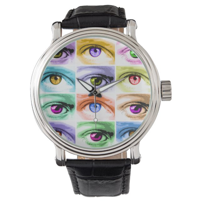 MONTRE OBSERVATIONS - OEIL POP ART (devant)