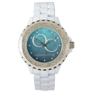 Montre OC Ocean City NJ on Blue Water Background Beach