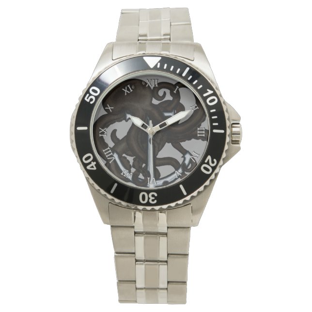 Montre Octopus noir sur l'Ancre (devant)