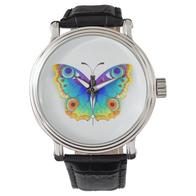 Montre Oeil de paon arc-en-ciel (devant)
