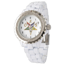 Montre OES Custom Women's Rhinestone White Enamel