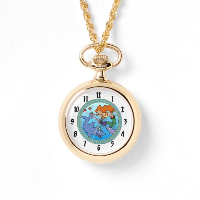 Montre OEuvre d'art de la bande dessinée Mermaid océaniqu (Recto)