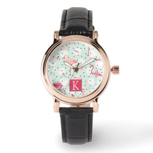 Montre Oiseau Flamant rose aux plumes  Ajouter votre prem