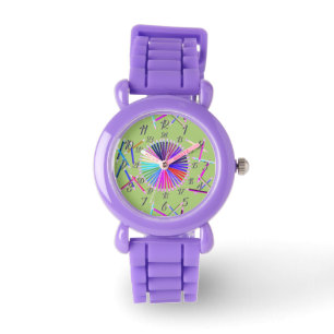 Montre Olive pâle avec rouge