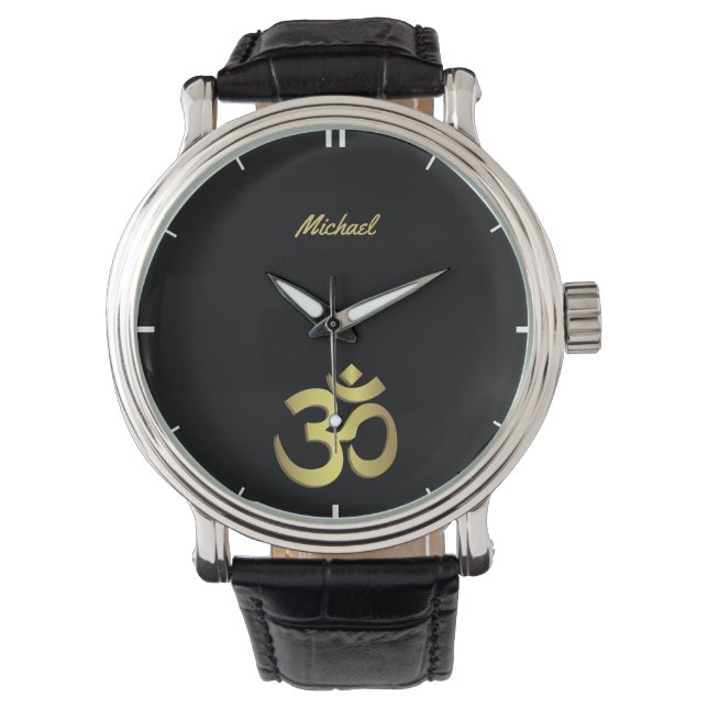 Montre Om ( Aum ) Namaste yoga nom symbole (devant)