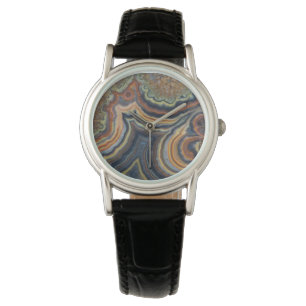 Montre Onyx à tube fleuri