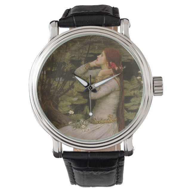 Montre Ophélie par l'étang par John William Waterhouse (devant)