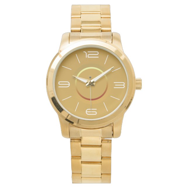 Montre Or acier inoxydable avec Gold Face>Montre Bracelet (devant)