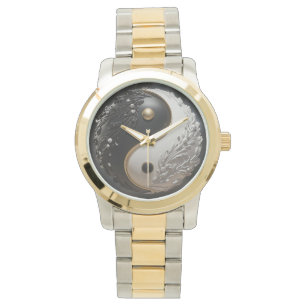 Montre Or Blanc et Yin Yang Noir
