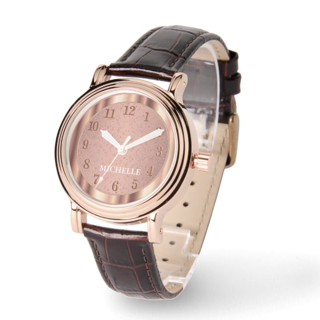 Montre Or rose - Personnalisé (Angle)