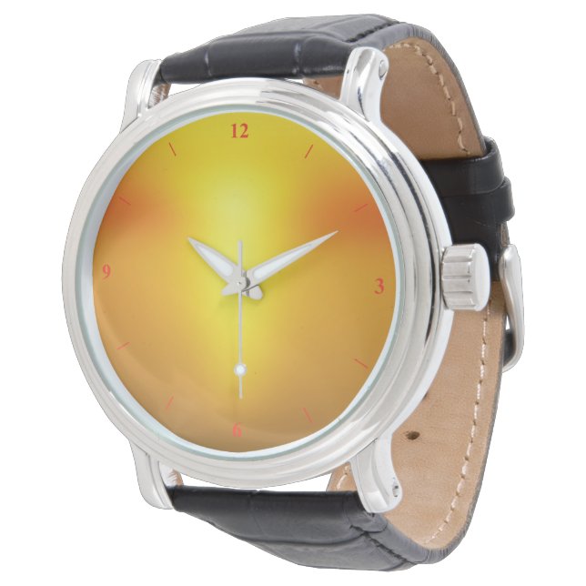 Montre Orange Chaud. (Incliné)