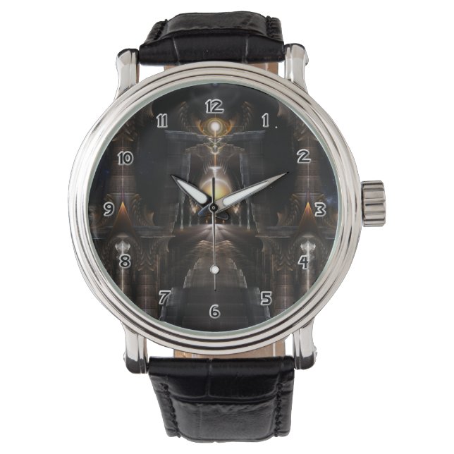 Montre Orbe D'Acrellis Fractal Art Wrist Watch (devant)
