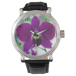 Montre Orchidée violette