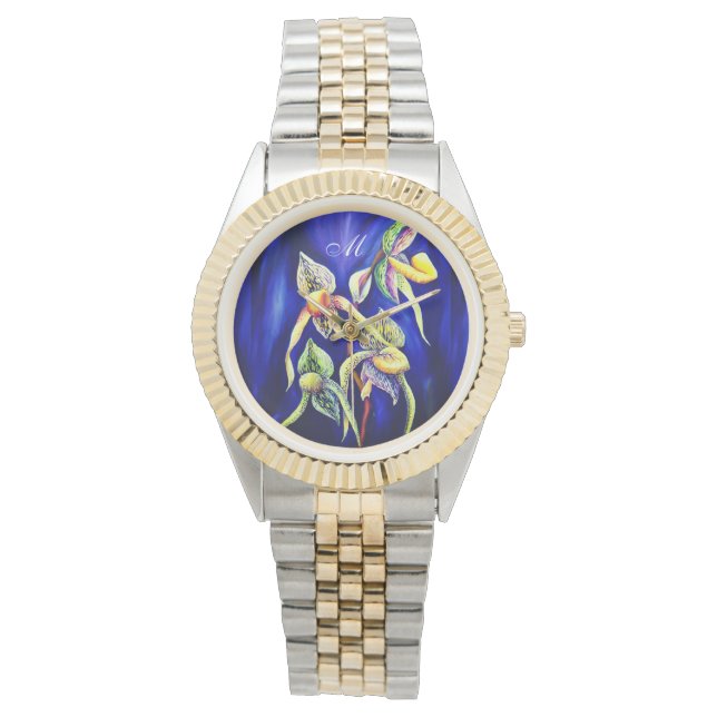 Montre Orchidées exotiques tropicales (devant)