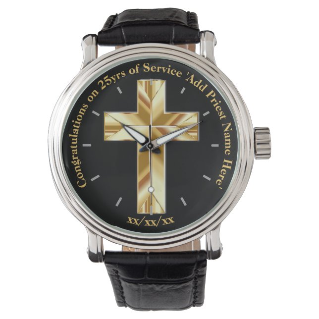 Montre Ordination de cadeau de prêtre Anniversaire Merci  (devant)