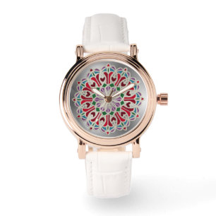 Montre Ornate Elegant Fleuron Mandala