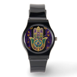Montre Ornate Gold Troisième Oeil Hamsa