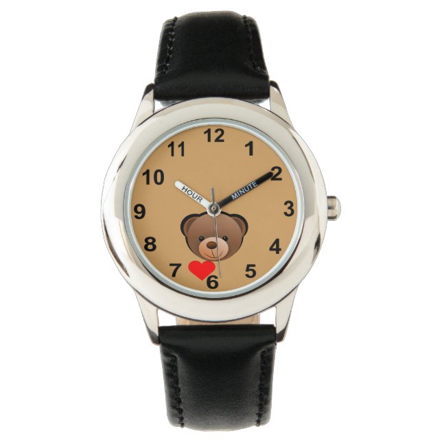 Montre Ours en peluche mignon (devant)