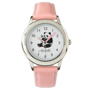 Montre Ours Panda Mignon Personnalisé Avec Bambou Verdoya