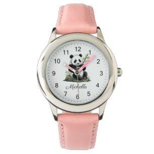 Montre Ours Panda Mignon Personnalisé Avec Bambou Verdoya