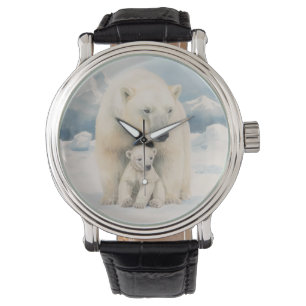Montre Ours polaire et épicerie Élégance arctique