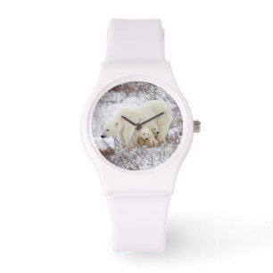 Montre Ours polaires femelle et deux oursons