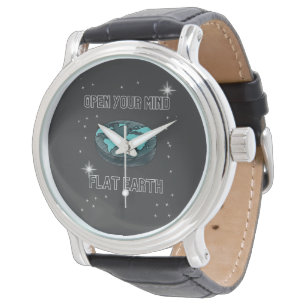 Montre Ouvrez votre esprit Cool noir Hommes femmes Terre