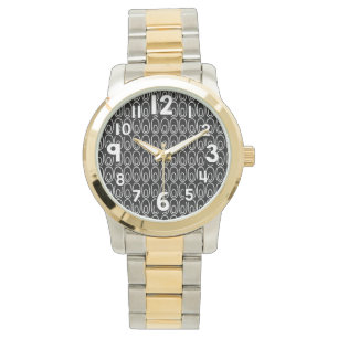 Montre Ovales noirs répétés