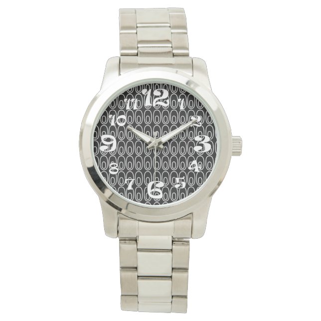 Montre Ovales noirs répétés (devant)