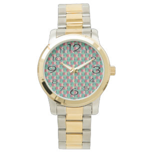 Montre Ovales rétro et demi-cercles