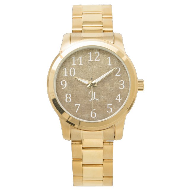 Montre Oversize Thème Or Monogramme (devant)