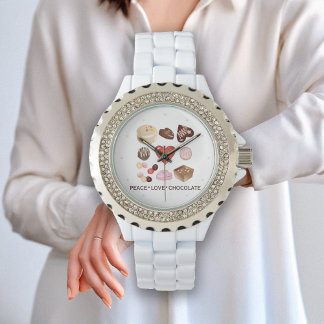 Montre Paix personnalisée Amour Chocolat Coeur de bonbons