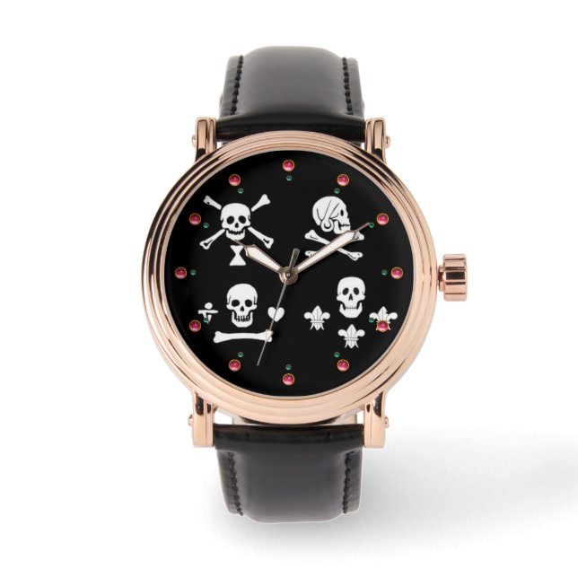 MONTRE PÂLE DE PIRATES NOIRES, OBJETS TRAVERSÉS, ÉPINES (Recto)